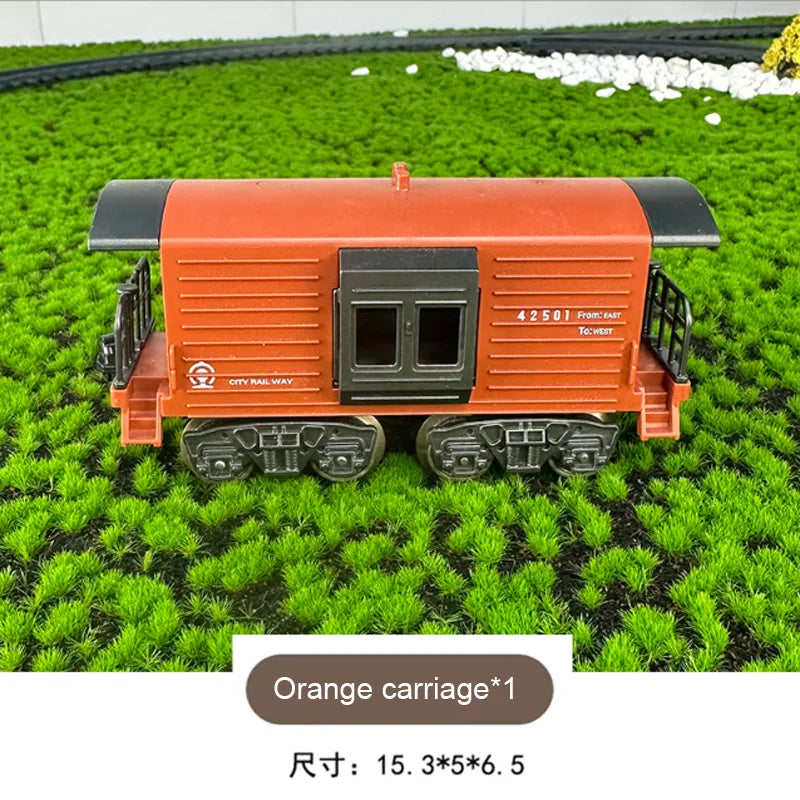 Vintage Steam Train Track Accessories Simulation Electric Train Model Retro Track Train Boy Toys Gift For Kids