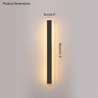 IP65 Waterproof Wall Lamp Minimalist LED Outdoor Wall Lamp Black Balcony Terrace Outdoor Wall Villa Garden Wall Washer Lamp