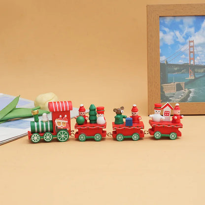 Christmas Mini Train Three Styles Ornament Xmas Tabletop Decoration Figurine Home Holiday Gift for Home Party Decor Kids Present