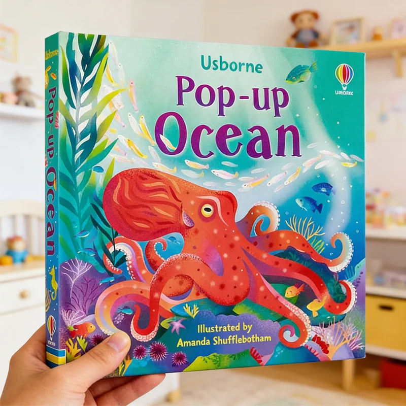 Pop-Up 3D Lift-the-Flap Book, English Picture Book for Toddlers, Early Educational Storybook,Bedtime reading materials
