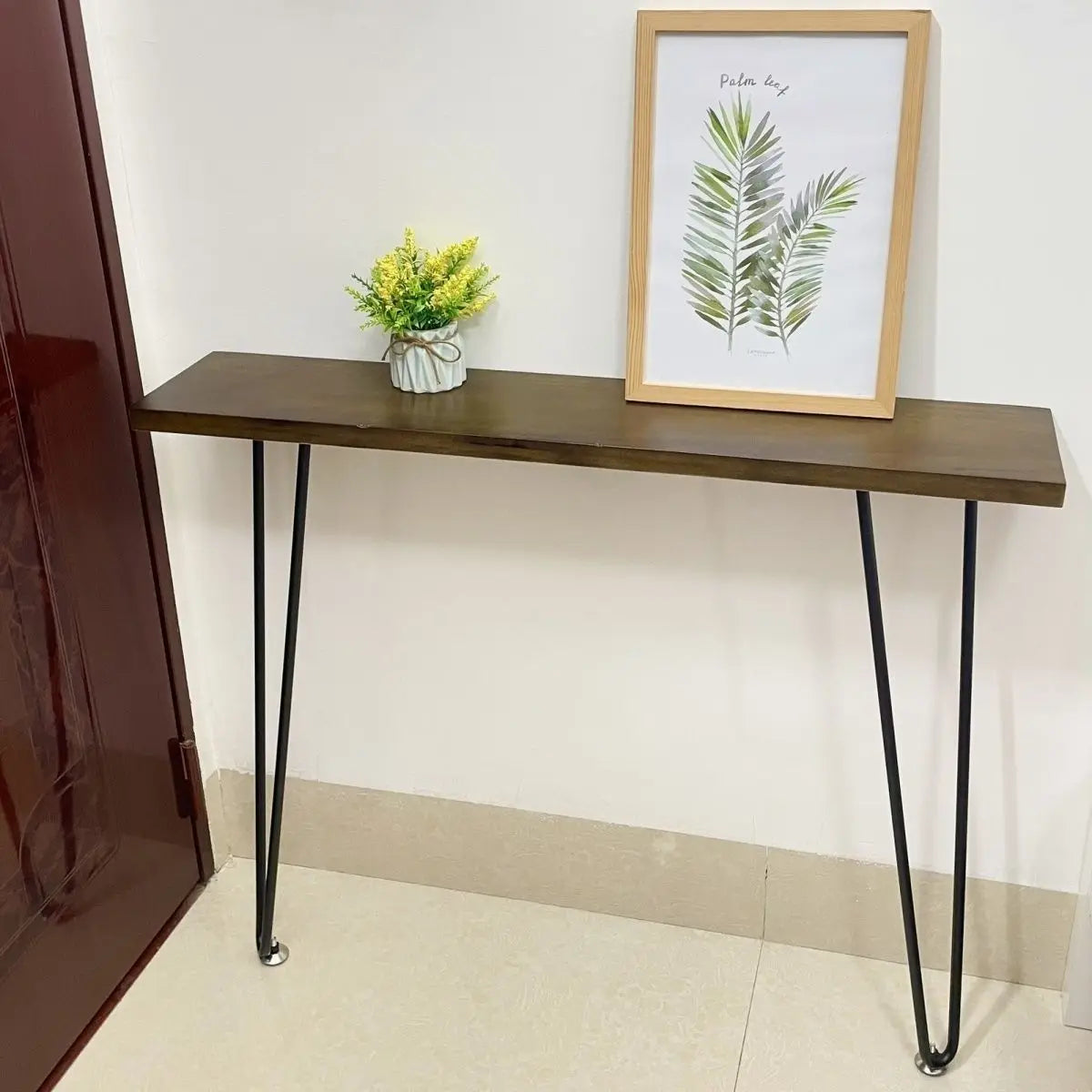 Nordic solid wood entry very narrow table against the wall a few cases wrought iron entry ultra-narrow corridor table