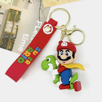 New Creative Super Mario Figurine Keychain, Cute Doll Backpack Hanger, Pendant, Exquisite Gift Keychain