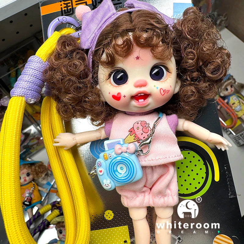 bjd doll Dolls for girls Labbu doll pocket mini blyth girl Doll Barbi cry Baby Rainbow Ball jointed doll Mobile phone Decoration