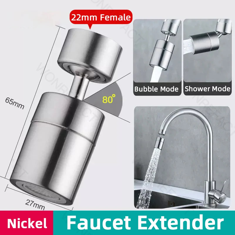 Bathroom Household Faucet Nozzle Rotating Head Aerator Water-saving Splash-proof Brass Tap Spray Extender Sink  Faucet Bubbler