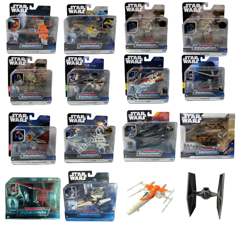 Star Wars Micro Galaxy Squadron Serie T-70 X-Wing Tie Fighter A Wing Obi Wang Jedi Interceptor Class Vehicle Figure Model Toy