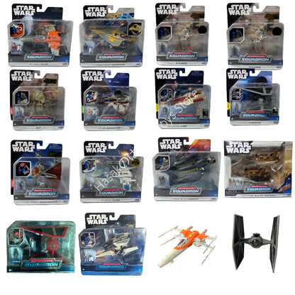 Star Wars Micro Galaxy Squadron Serie T-70 X-Wing Tie Fighter A Wing Obi Wang Jedi Interceptor Class Vehicle Figure Model Toy