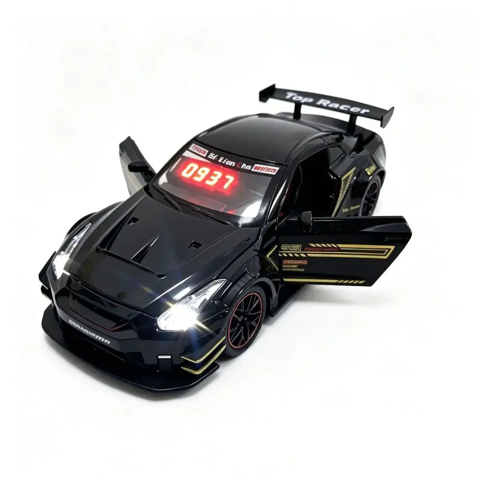 Rechargeable Hypercar Alarm Clock LED Display Alloy Body Sports Car Alarm Clock Spray Effect Water Addable Supercar Alarm Clock