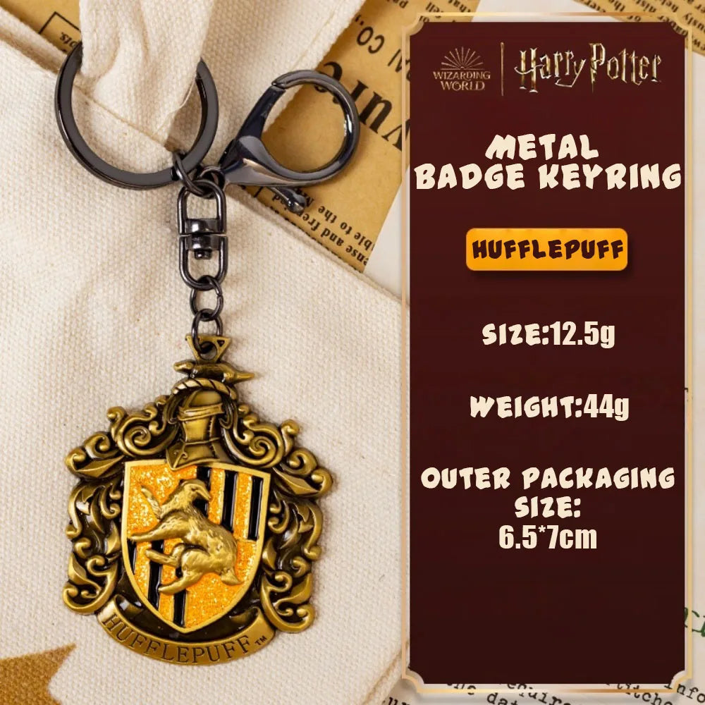 Genuine Harry Potter Metal Keychains Hogwarts Badge Ornament Decoration Metal Keychain for Women Men Hanging Gifts