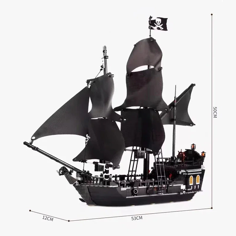 Pirates of the Caribbean Black Pearl Queen Anne's Revenge Ghost Ship Building Block Model 4184 4195 Set