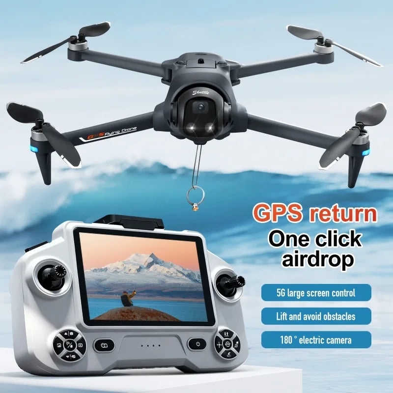 YL059 RC Quadcopter Drone with 4K Camera 23 Min FPV GPS Flight Optical Flow Positioning Auto Return Home RC Toy Boy Gift Dron