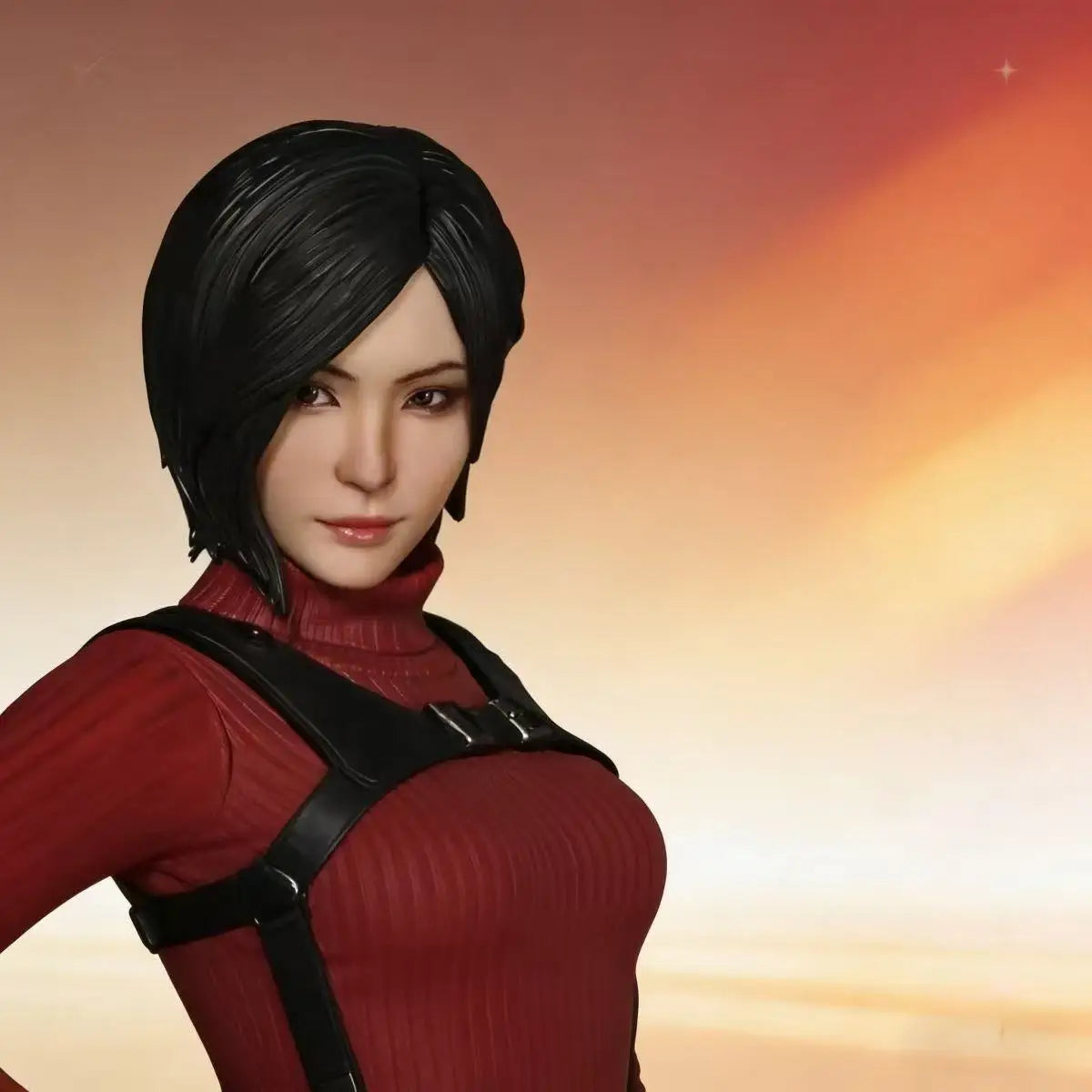 Ada Wong Figure, Resident Evil Game Merchandise, Red-Clothed Female Agent Static Statue Model