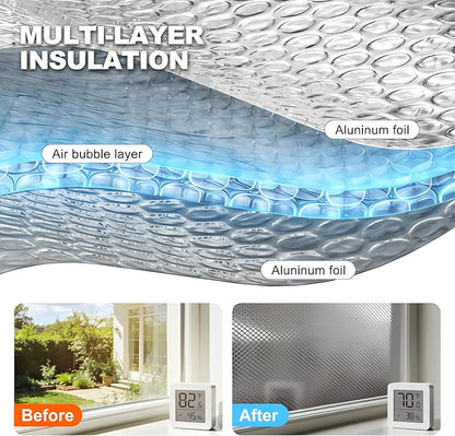 Reflective Insulation Foam Double Side Aluminum Bubble Sheet Thermal Heat Window Film RV Roof Radiant Barrier Glass Cover Foil