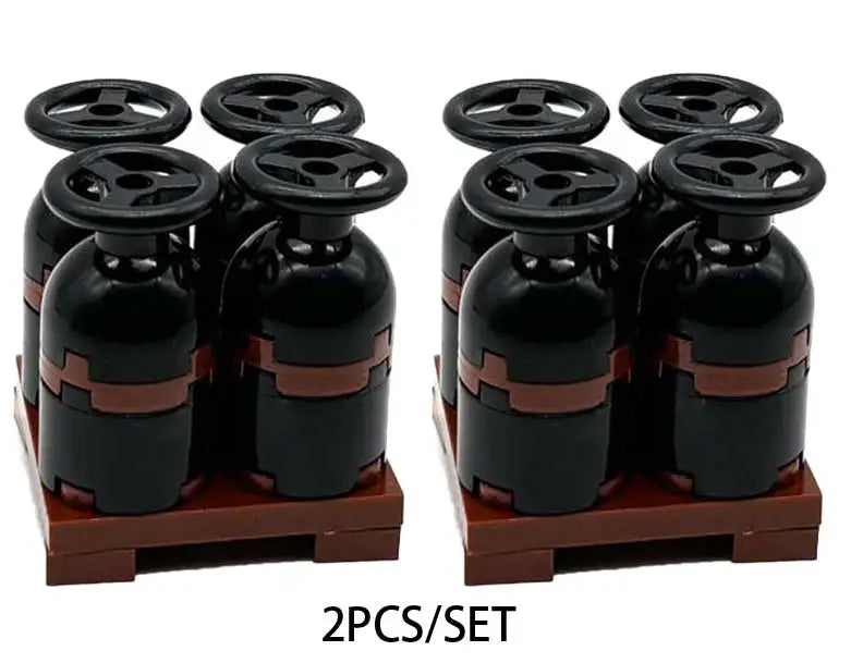 MOC Fuel Gas Tank Building Blocks Kit Wine Barrels Goods Container Forklift Bricks Toys Boys Gift
