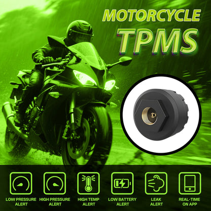 Motorcycle TPMS 2 Sensors Bluetooth 5.0 Tire Pressure Monitoring System Pit Bike Tyre Tester Diagnostic Set Moto Accessories