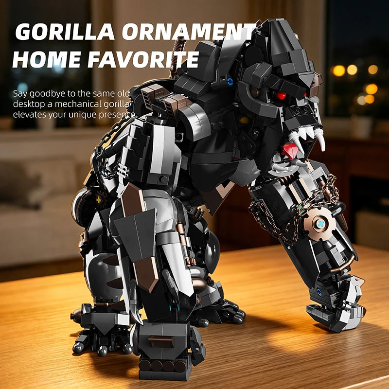 Cyber Mecha Gorilla MOC Building Blocks Giant Robotic Ape Titan Model Kit Mechanical Bricks Toys Gifts Adult Kids Boys 1414pcs