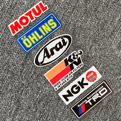 Vinyl Motorcycle Helmet Body Tank Sticker Event Sponsor Logo Decal for Kawasaki Yamaha Suzuki Honda Ktm Ducati