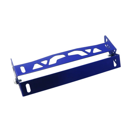 UNIVERSAL ADJUSTABLE JDM LICENSE PLATE HOLDER FRAME TILT RELOCATOR BRACKET BLACK