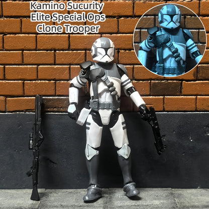 Star Wars 3.75 Inch Trooper 1/18 Shock Coruscant Guard Kamino Clone Sergeant Hound Fox Action Figure Toys Model Loose