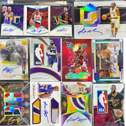 DIY Handmade NBA Basketball Star Trading Cards Kobe Jordan James Hot NBA Stars Cards, Jersey Relic Limited Collectible Card Gift