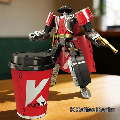 Transforming Toy Milk Tea Warrior Mecha Kong Robot Boy Coffee Cup Warrior Children's Educational Toy