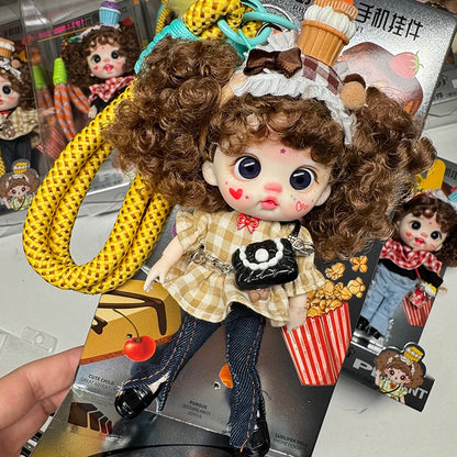 bjd doll Dolls for girls Labbu doll pocket mini blyth girl Doll Barbi cry Baby Rainbow Ball jointed doll Mobile phone Decoration