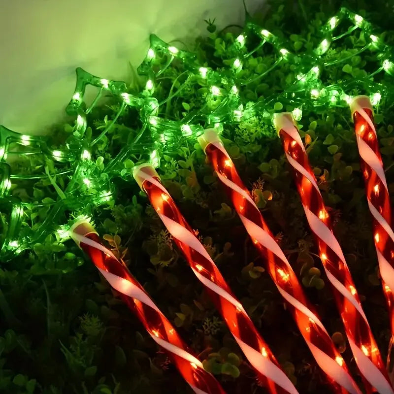 5PC/set Solar Candy Christmas Tree Garden Lights Outdoor Waterproof Lawn Lamp LED Decoration Stake Lights For Yard Festive Party