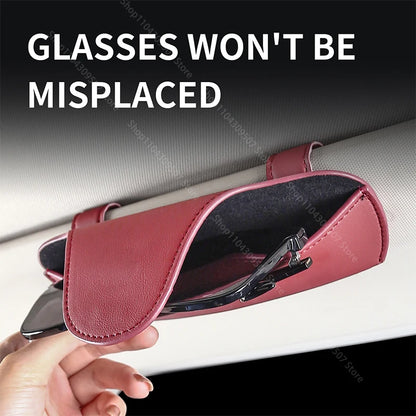 For Porsche Macan Cayenne Panamera Car Sunglasses Holder Car Glasses Clip Glasses Case Car Interior Accessories