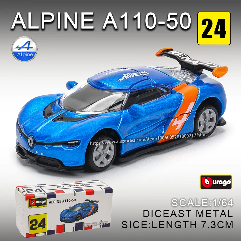Bburago 1959 CADILLAC Lamborghini Porsche Benz BMW volkswagen Scale Car Model Replica Collection Kids Xmas Gift Toys for Boys
