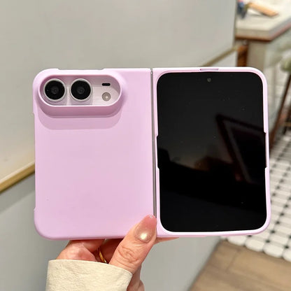 For iPhone Duo Case Fashion Solid Pure Color Frosted Slim Matte Phone Case for iPhone Duo 18 Fold Hard Shockproof Back Covers