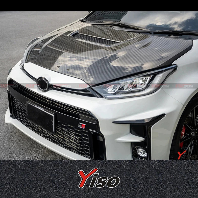 Suitable for GR Yaris GRMN dry carbon fiber hood engine hood Yaris Modified encirclement GRMN engine head hood