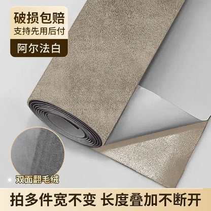 Elasticity Self Adhesive Suede Fabric By Half A Meter for Car Cushion Sofa Chair Repair Patch Jewelry Box DIY Sewing Cloth Black