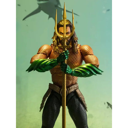 In Stock Bandai Aquaman and The Lost Kingdom Anime Figure SHF Aquaman Action Figure Collectibles Model High Poseability Toys