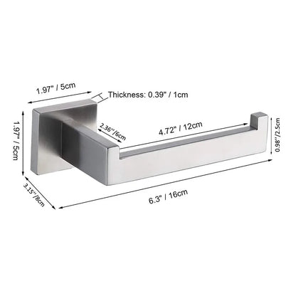 304 Stainless Steel Bathroom Accessories 1 Piece Matte Black Toilet Paper Holder Wall Mounted Tissue Roll Hanger Bathroom