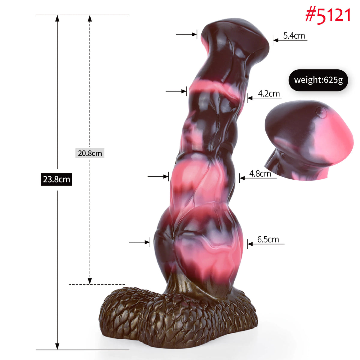 FAAK Colorful Silicone Ribbed Fantasy Horse Knot Dildo with Suction Cup Anal Sex Toys Soft Girthy Huge Fake Penis for Women