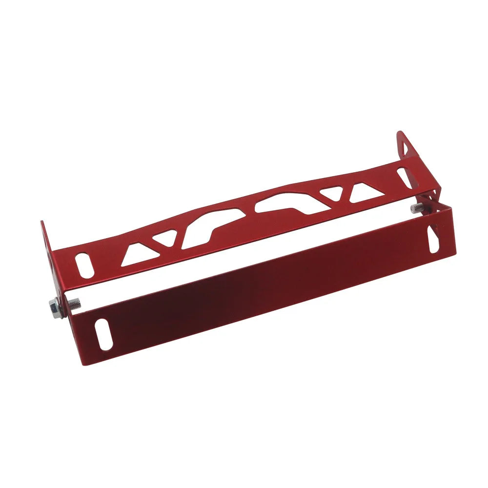 UNIVERSAL ADJUSTABLE JDM LICENSE PLATE HOLDER FRAME TILT RELOCATOR BRACKET BLACK