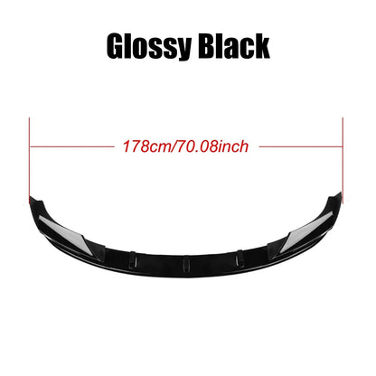 Front Bumper Lip Spoiler Splitter Lower Air Vent Corner Side Splitter Cover For BMW F10 M5 2012-2016 Carbon Look Glossy Black