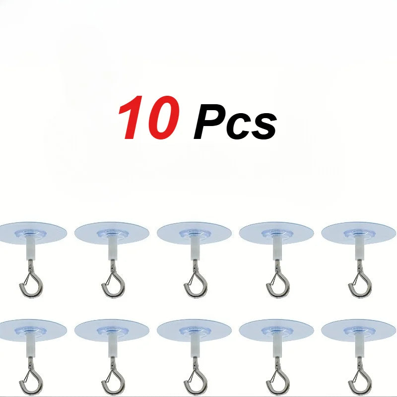 5/10 PCS Non Perforated Adhesive Ceiling Hooks Suitable for Hanging Lamps Plants for Mobile Curtains Multifunctional Hooks