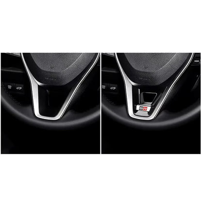 Car Steering Wheel Decoration Fit For GR Corolla 2019-2021 RAV4 2020 Auto Steering Wheel Panel Sequins Cover Bottom Trim Sticker