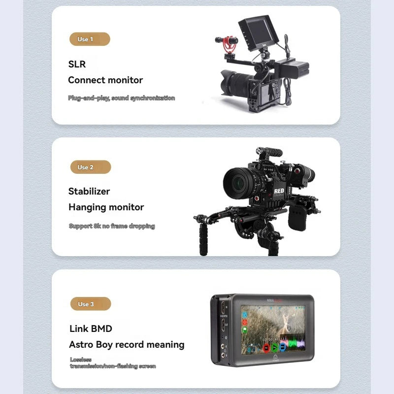 8k ColorExtreme HDMI-compatible Spring Wire Elbow Photography Interchangeable Lens Digital Camera Stabilizer Astro Monitor 4k