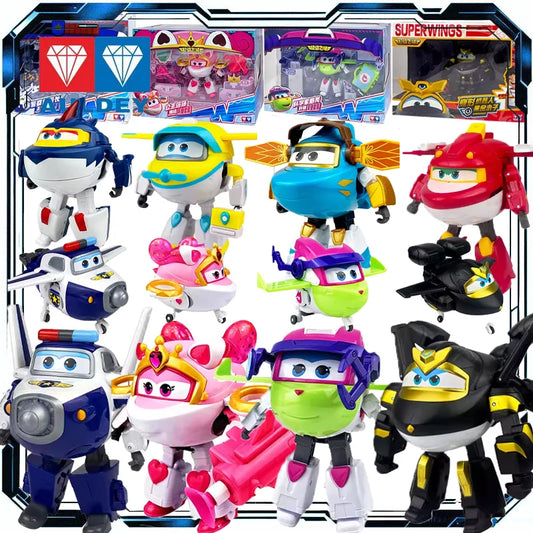 Auldey Original Super Wings NEW Deformable Robot Jett HAOHAO Professional Suit  Action Figure Toys for Boys Girls Kids Gift