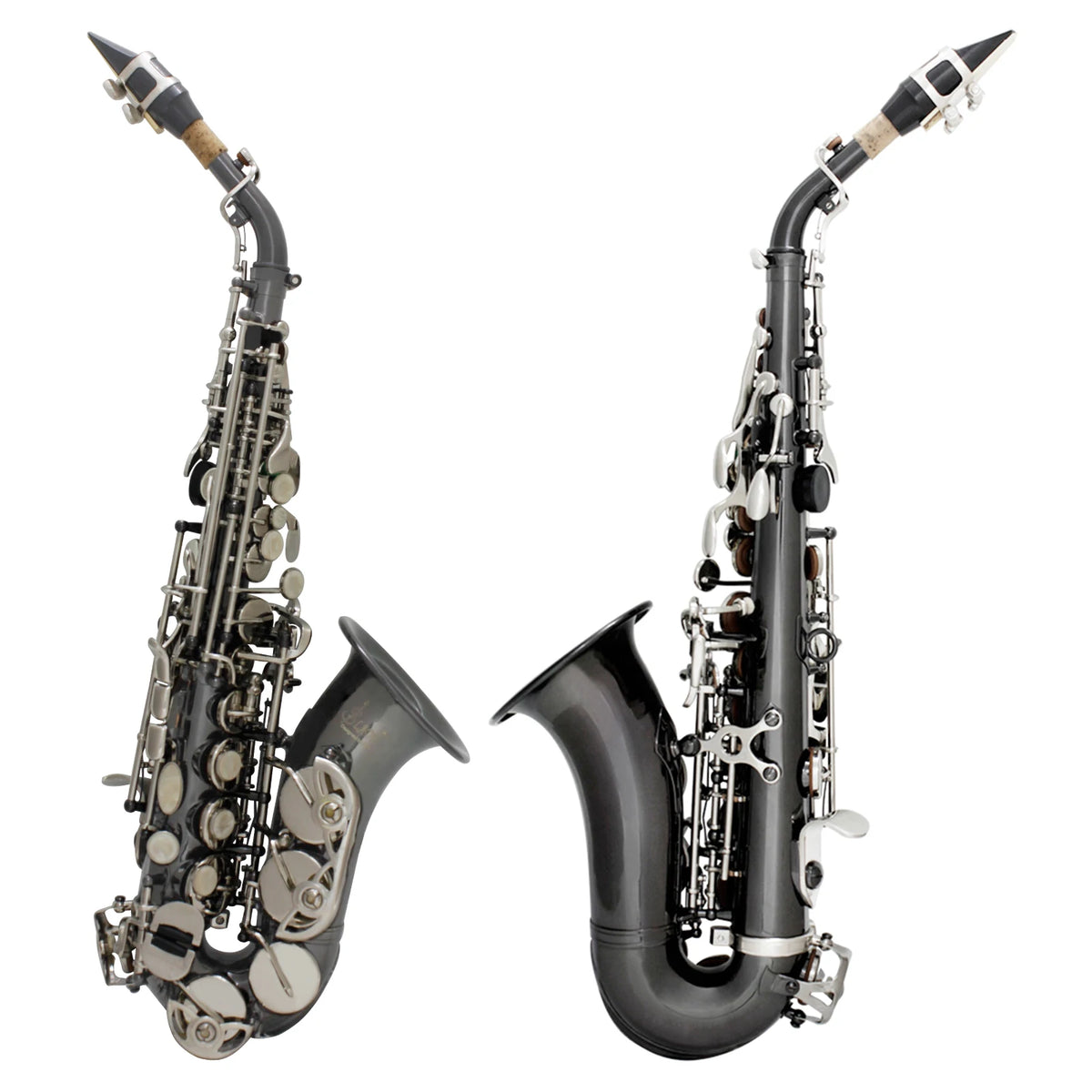 SLADE Soprano Saxophone Bb Flat Sax Brass Body Professional Woodwind Instrument with Case Reed Neck Strap Saxophone Accessories