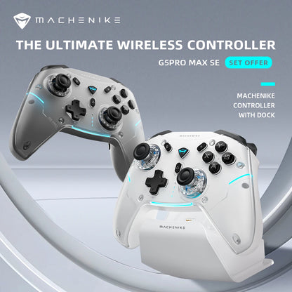 Machenike G5Pro Max SE Gamepads With Charging Dock Optional Hall Effect Joysticks Triggers RGB Light Wireless Gaming Controller