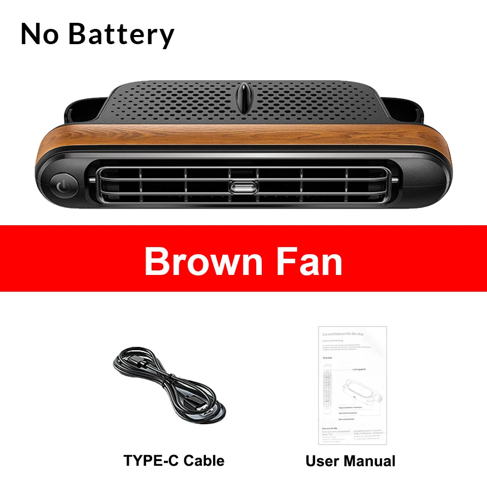 Car Seat Backrest Cooling Fan 3 Speed Adjustable USB Charged Independent Switch Reversible Mount Cool  Air for Rear Seats Fan