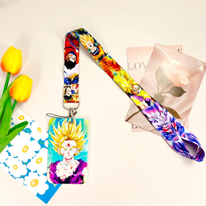 Wholesale Anime Movie Dragon Ball Lanyard Keys Neck Strap Card Badge Gym Key Chain Lanyard Key Holder DIY Hang Rope Keyrings