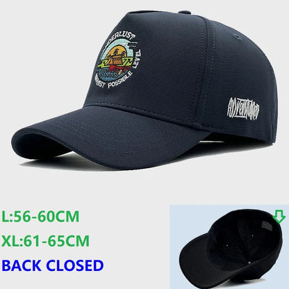 Back Closed Baseball Caps for Men and Women, Big Head and Small Head Hat, High Quality Headwear