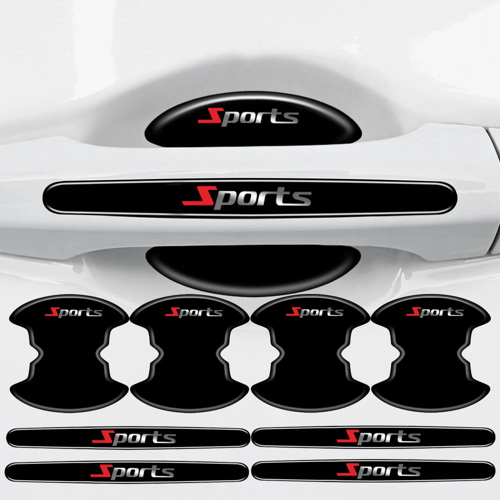 8PCS Car Door Handle Bowl Anti-Scratch Protector Stickers, Anti-Collision Protection Strip Auto Exterior Accessories