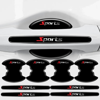 8PCS Car Door Handle Bowl Anti-Scratch Protector Stickers, Anti-Collision Protection Strip Auto Exterior Accessories