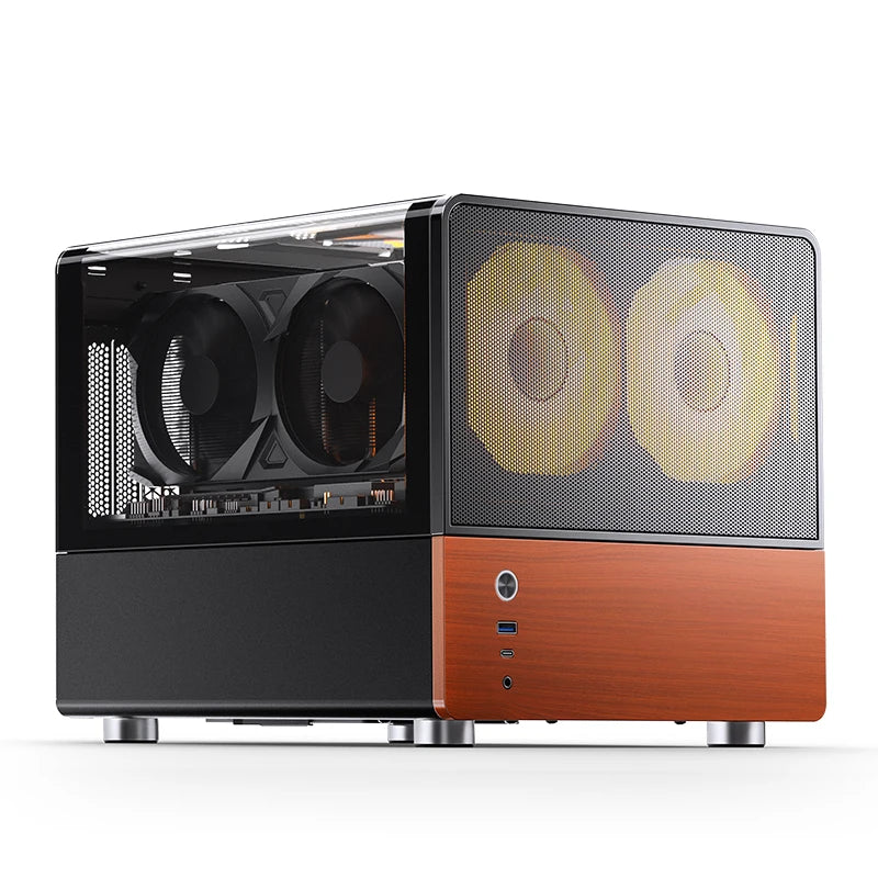 JONSBO V12 MATX Desktop Case Seaview Room Type-c Interface ATX Power Supply Mini Side Transparent Computer Case