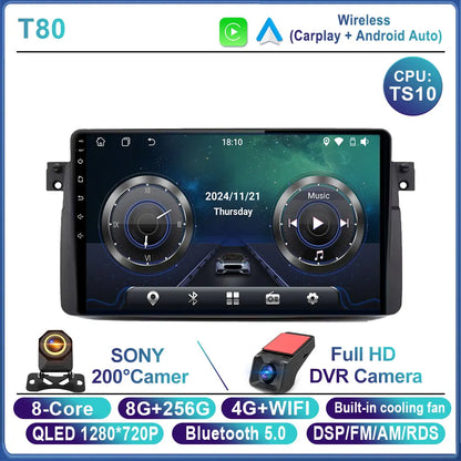 Android 16 Car Radio For BMW E46 M3 X5 1998-2006 Multimedia Video Player GPS 4G Carplay Auto Stereo RDS DSP DVD Head Unit WIFI