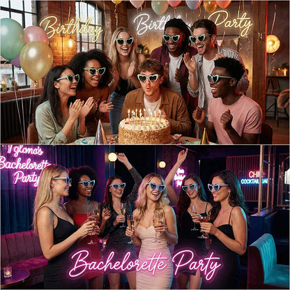 12-100Pcs Wedding Sunglasses for Guests Heart Shaped Sunglasses Bachelorette Party Glasses Bridal Shower Party Favors Photo Prop
